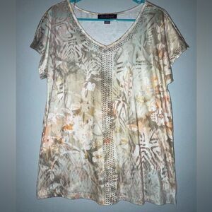 📔Gloria Vanderbilt Women's Multicolor Top